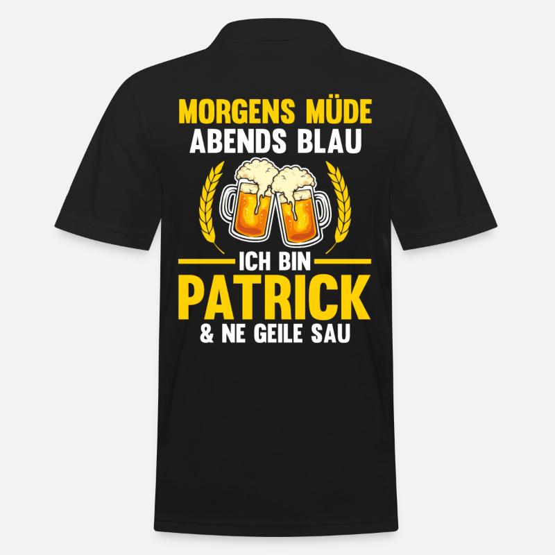 Patrick - Männer Poloshirt - Schwarz