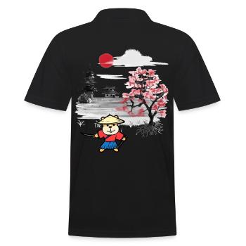Asie Hamster Ninja Arts Martiaux Autodéfense - Polo Homme - noir - Dos - Kai (181cm)