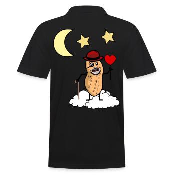 Peanut Grandpa Heaven Jensei's Death Cloud Reincarnation - Men's Polo Shirt - black - Back - Kai (181cm)