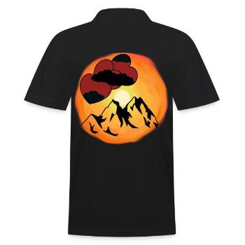 Sunshine Heart Mountaineer Amoureux de la nature Suisse - Polo Homme - noir - Dos - Kai (181cm)