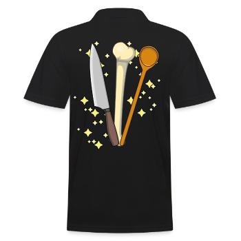 Cuisine magique Kitchen Stars Meat Chef - Polo Homme - noir - Dos - Kai (181cm)