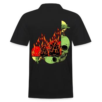 Planet Erde Klimawandel Umwelt Natur Skull Ende - Männer Poloshirt - Schwarz - Hinten - Kai (181cm)