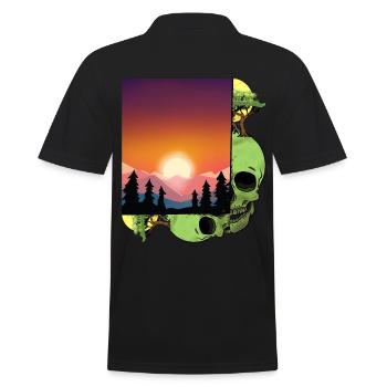 Planet Mother Earth Climate Climate Change Ecology Co2 - Men's Polo Shirt - black - Back - Kai (181cm)