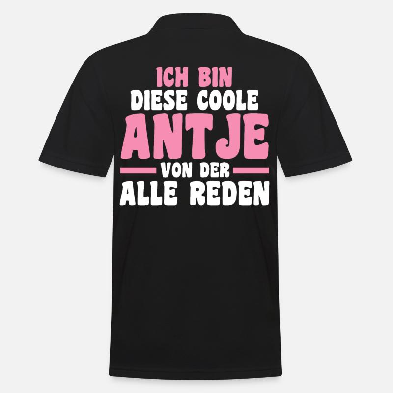 Antje - Männer Poloshirt - Schwarz