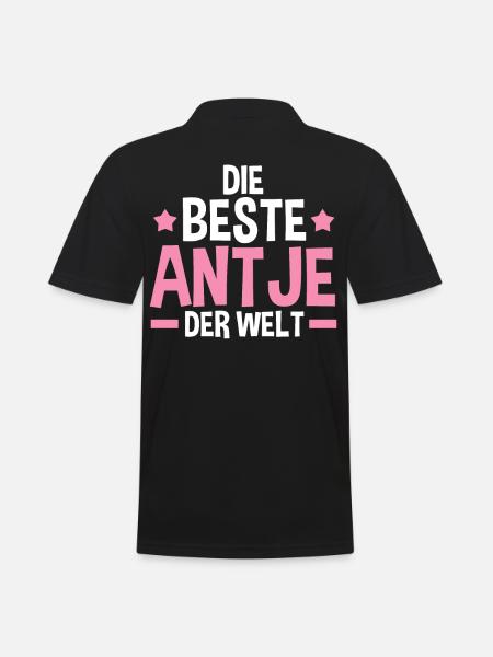 Antje - Männer Poloshirt - Schwarz