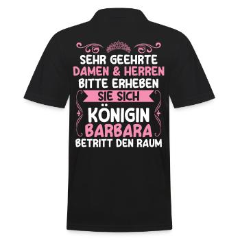 Barbara - Männer Poloshirt - Schwarz - Hinten - Kai (181cm)