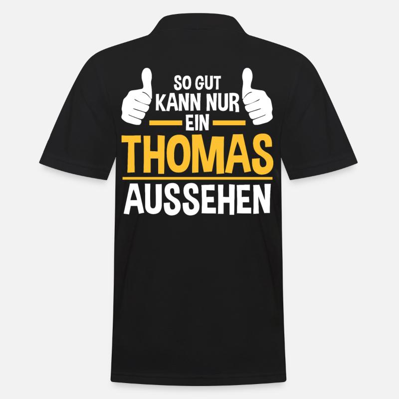 Thomas - Männer Poloshirt - Schwarz