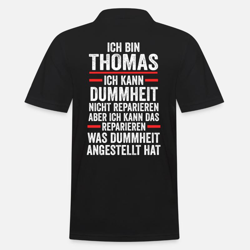 Thomas - Männer Poloshirt - Schwarz