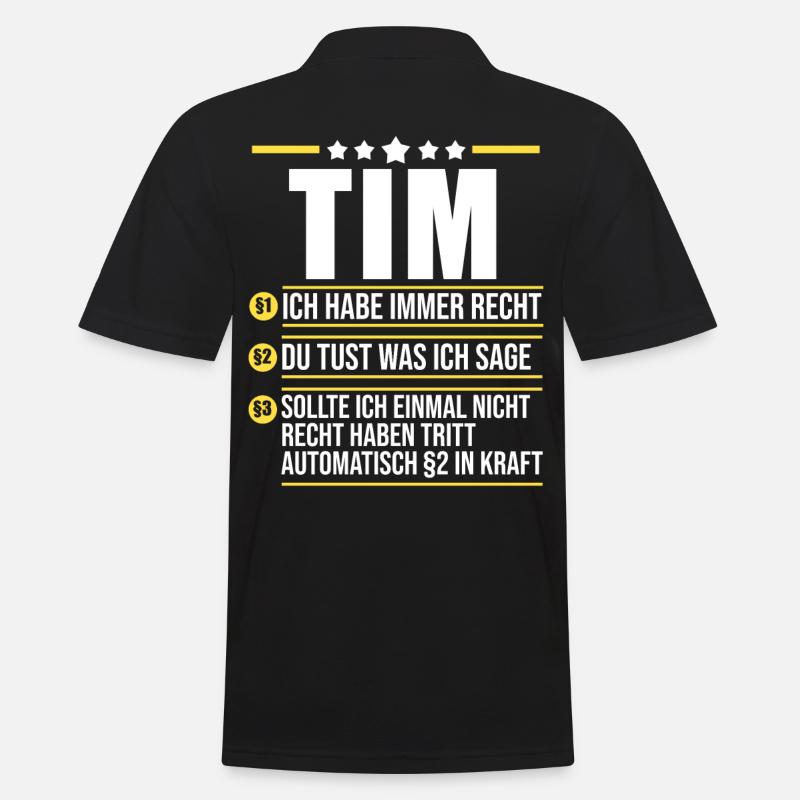 Tim - Männer Poloshirt - Schwarz