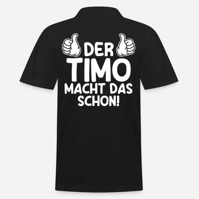 Timo - Männer Poloshirt - Schwarz
