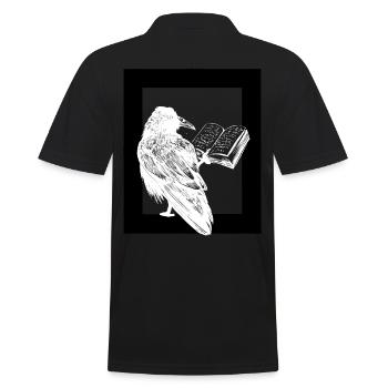Raven Book Books Magic Occult Spiritual Dark - Polo Homme - noir - Dos - Kai (181cm)