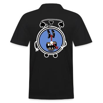 Cloches Réveil Temps Fatigué lève-tard paresseux - Polo Homme - noir - Dos - Kai (181cm)