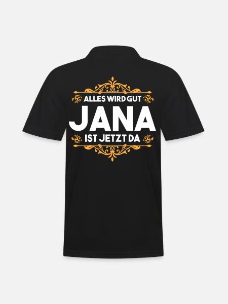 Jana - Männer Poloshirt - Schwarz
