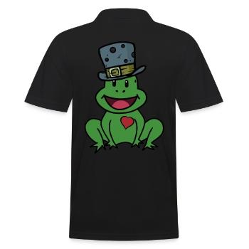 Grenouille Casanover Saint-Valentin Saint-Valentin Love Heart - Polo Homme - noir - Dos - Kai (181cm)