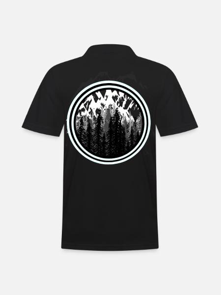 Wald Tannen Österreich Alpen Naturliebhaber Natur - Männer Poloshirt - Schwarz