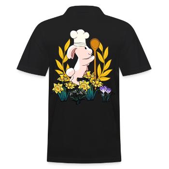 Cuisine de Pâques Cuisinier Cuillère de cuisson Lapin de Pâques Cuisinier - Polo Homme - noir - Dos - Kai (181cm)