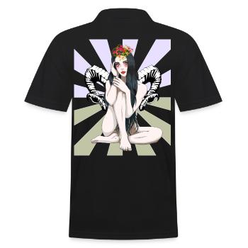 Mystique Fantaisie Fille Cornes Occulte Spirituel - Polo Homme - noir - Dos - Kai (181cm)