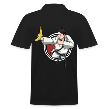 Fruit Fruits Banana Karate Fighter Judo Child - Men's Polo Shirt - black - Back - Kai (181cm)