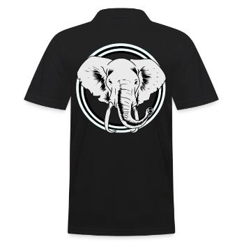 Eléphant Afrique Eléphants Faune Zoo Pachydermes - Polo Homme - noir - Dos - Kai (181cm)