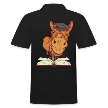 Inscription à l’âne mule en première année intelligente - Polo Homme - noir - Dos - Kai (181cm)