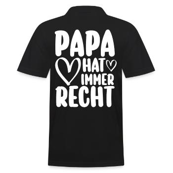 Papa Vater Vatertag - Männer Poloshirt - Schwarz - Hinten - Kai (181cm)