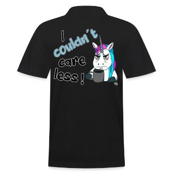 Je m’en fous. Licorne drôle sinistre - Polo Homme - noir - Dos - Kai (181cm)