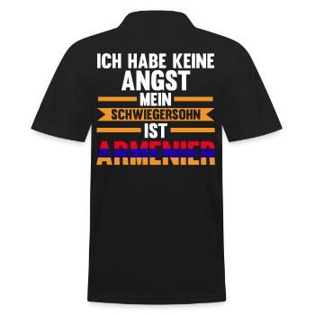 Ich habe keine Angst mein Schwiegersohn ist Armeni - Männer Poloshirt - Schwarz - Hinten - Kai (181cm)