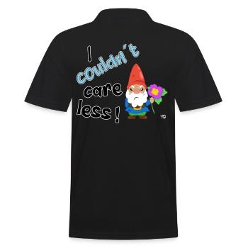 I couldn't care less. grim funny garden - Men's Polo Shirt - black - Back - Kai (181cm)