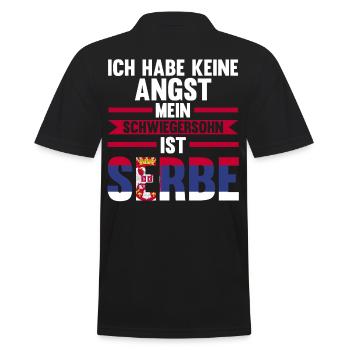 Ich habe keine Angst mein Schwiegersohn ist Serbe - Männer Poloshirt - Schwarz - Hinten - Kai (181cm)
