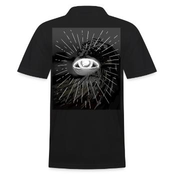 Eye God Water Wave Creation Divine God - Men's Polo Shirt - black - Back - Kai (181cm)