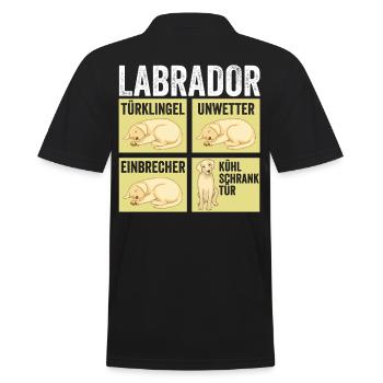 Hund Labrador - Männer Poloshirt - Schwarz - Hinten - Kai (181cm)