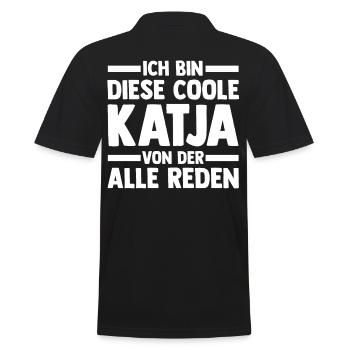 Katja - Männer Poloshirt - Schwarz - Hinten - Kai (181cm)