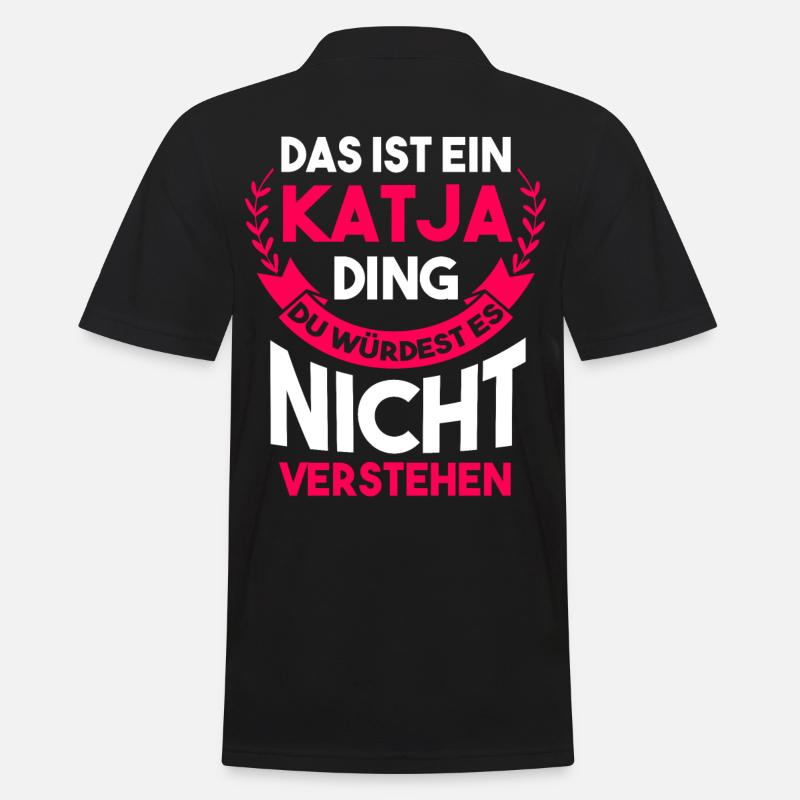 Katja - Männer Poloshirt - Schwarz