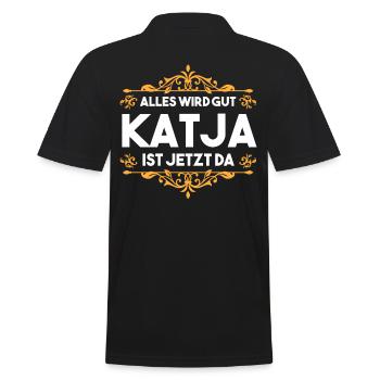 Katja - Männer Poloshirt - Schwarz - Hinten - Kai (181cm)