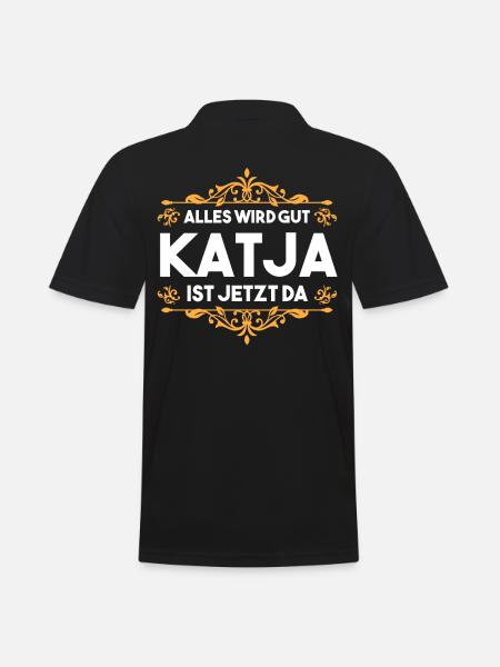 Katja - Männer Poloshirt - Schwarz
