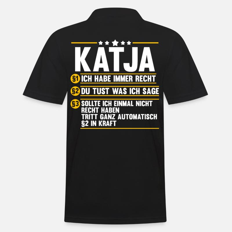 Katja - Männer Poloshirt - Schwarz