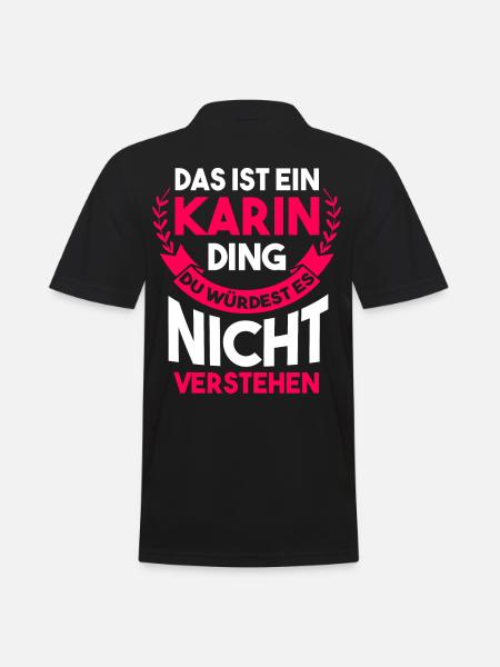 Karin - Männer Poloshirt - Schwarz