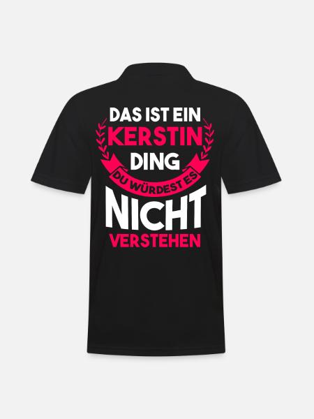 Kerstin - Männer Poloshirt - Schwarz