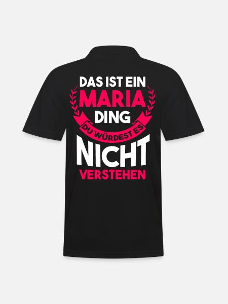 Maria - Männer Poloshirt - Schwarz