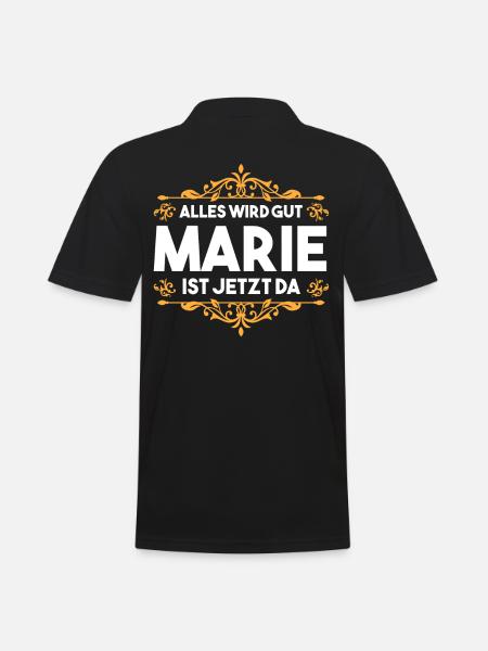 Marie - Männer Poloshirt - Schwarz