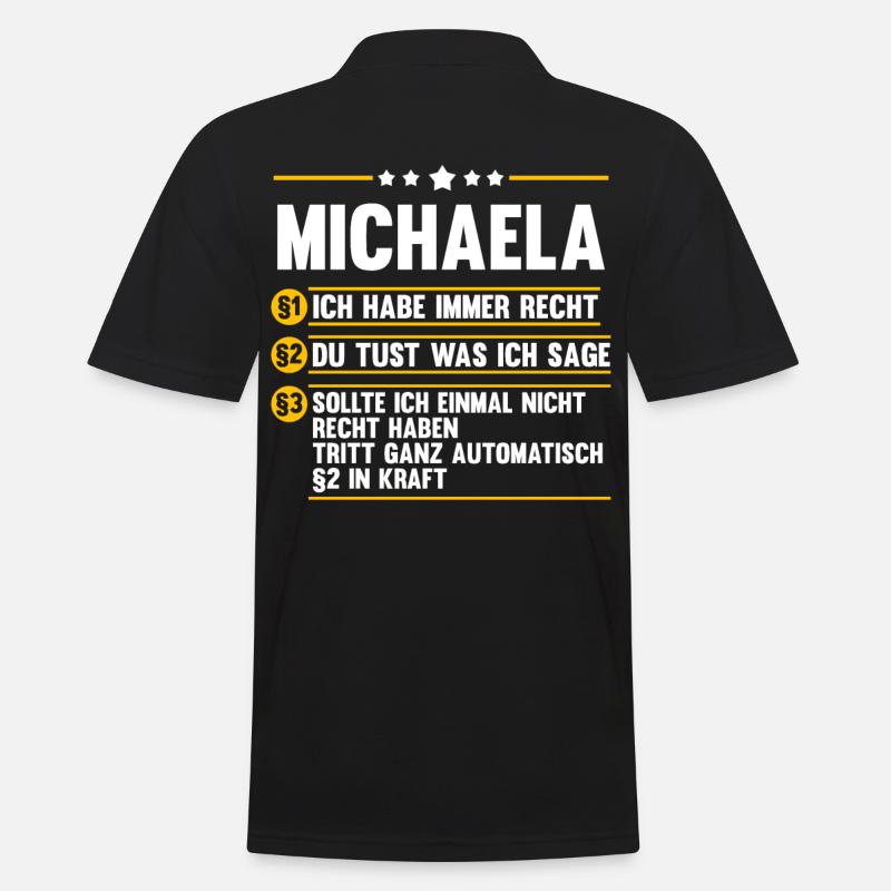 Michaela - Männer Poloshirt - Schwarz