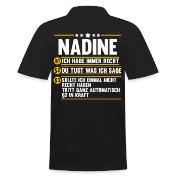 Nadine - Männer Poloshirt - Schwarz - Hinten - Kai (181cm)