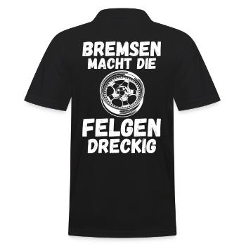 Auto Mechaniker KFZ Mechatroniker Tuner Schrauber - Männer Poloshirt - Schwarz - Hinten - Kai (181cm)