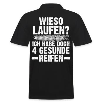 Auto Mechaniker KFZ Mechatroniker Tuner Schrauber - Männer Poloshirt - Schwarz - Hinten - Kai (181cm)