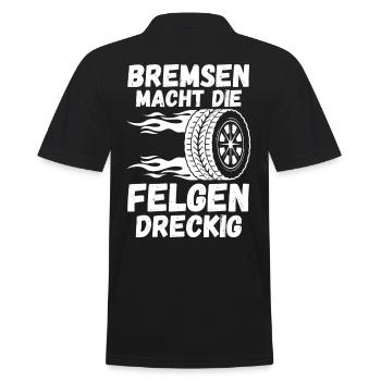 Auto Mechaniker KFZ Mechatroniker Tuner Schrauber - Männer Poloshirt - Schwarz - Hinten - Kai (181cm)