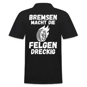 Auto Mechaniker KFZ Mechatroniker Tuner Schrauber - Männer Poloshirt - Schwarz - Hinten - Kai (181cm)