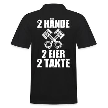 Auto Mechaniker KFZ Mechatroniker Tuner Schrauber - Männer Poloshirt - Schwarz - Hinten - Kai (181cm)