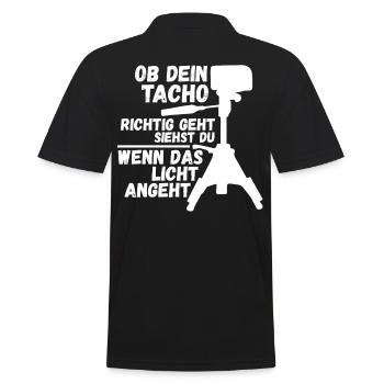 Auto Mechaniker KFZ Mechatroniker Tuner Schrauber - Männer Poloshirt - Schwarz - Hinten - Kai (181cm)
