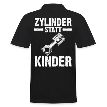 Auto Mechaniker KFZ Mechatroniker Tuner Schrauber - Männer Poloshirt - Schwarz - Hinten - Kai (181cm)