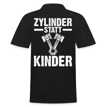 Auto Mechaniker KFZ Mechatroniker Tuner Schrauber - Männer Poloshirt - Schwarz - Hinten - Kai (181cm)